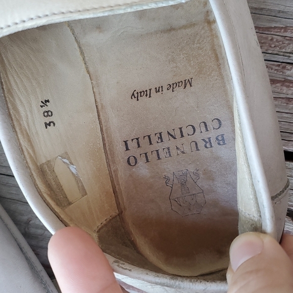 Brunello Cucinelli Vintage Y2K Loafer Women Leather Flats shoes sz 38.5/8.5 - Picture 12 of 13